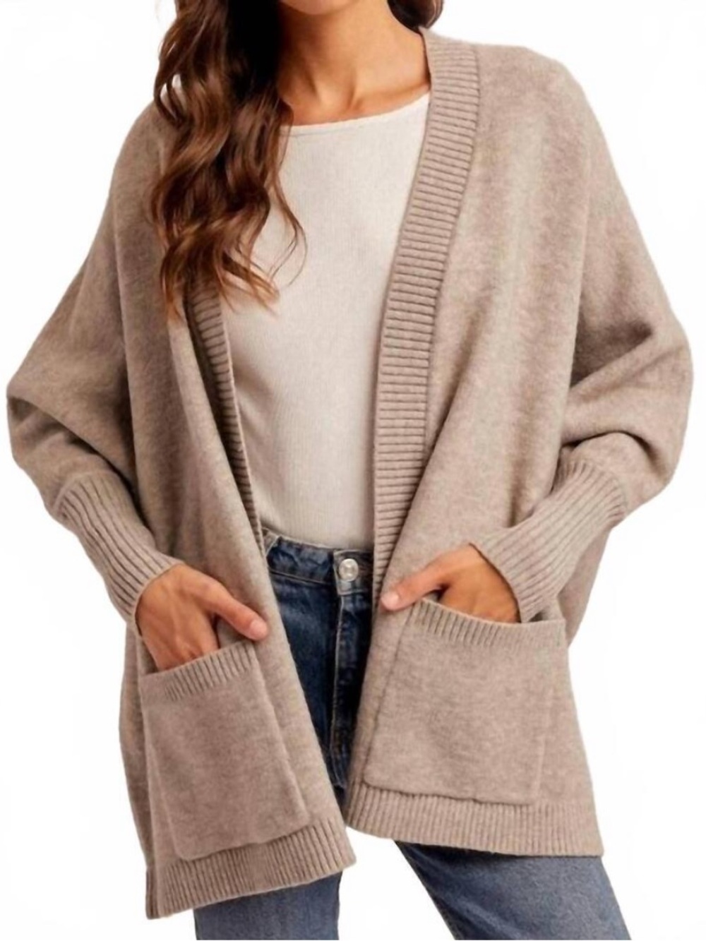 HEM & THREAD  Dolman Sleeve  Open Cardigan,size S/M
